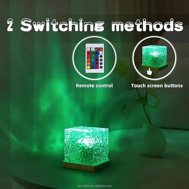 Dynamic Water Ripple Projection Light, USB Portable Night Lamp for Home Decor